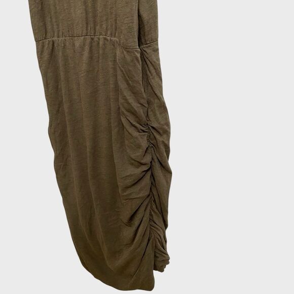 ALLSAINTS Toby Racerback Dress in Khaki Green Women's Size M Minimalist Grunge - Picture 10 of 16